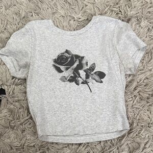 Garage Light Gray Rose Graphic Tee